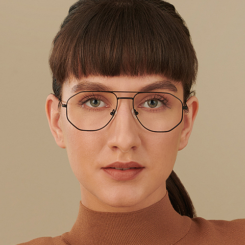 John Jacobs Online Black Full Rim Aviator left side