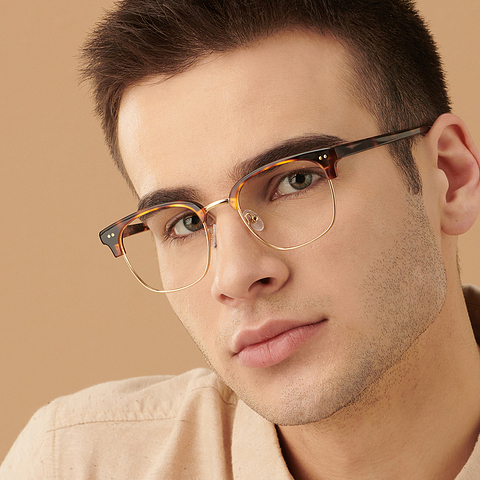 John Jacobs Online Golden Brown Full Rim Clubmaster left side John Jacobs Online Golden Brown Full Rim Clubmaster left side