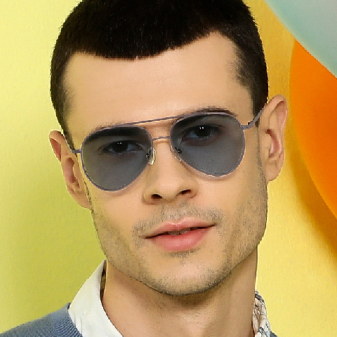 Buy Blue Gunmetal Full Rim Aviator John Jacobs JJ TINTS JJ S12474