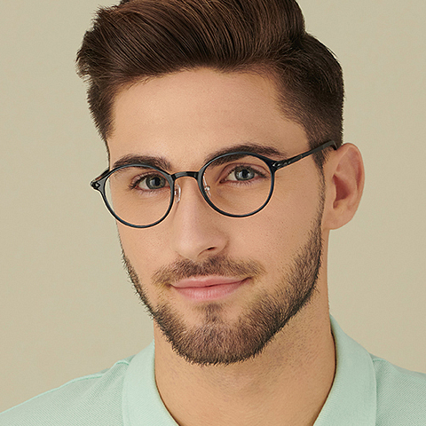 Lenskart Air Online Sky Blue Full Rim Round right side