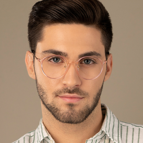 Lenskart Air Online Brown Transparent Full Rim Round right side