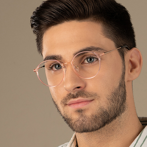 Lenskart Air Online Brown Transparent Full Rim Round left side