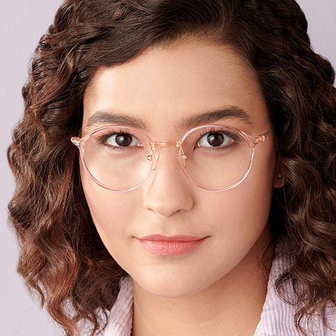 Lenskart Air Online Brown Transparent Full Rim Round right side