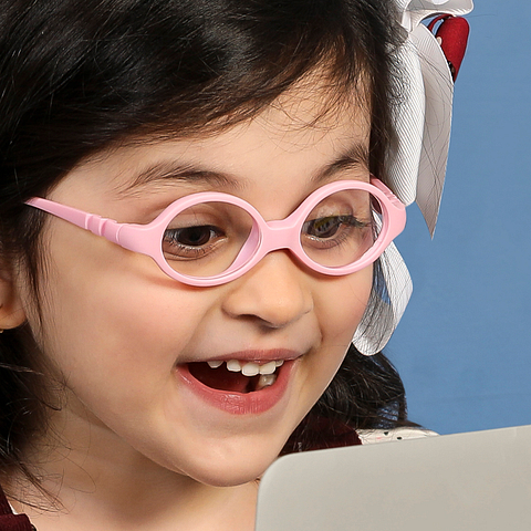 Hooper Online Pink Transparent Full Rim Round left side Hooper Online Pink Transparent Full Rim Round left side