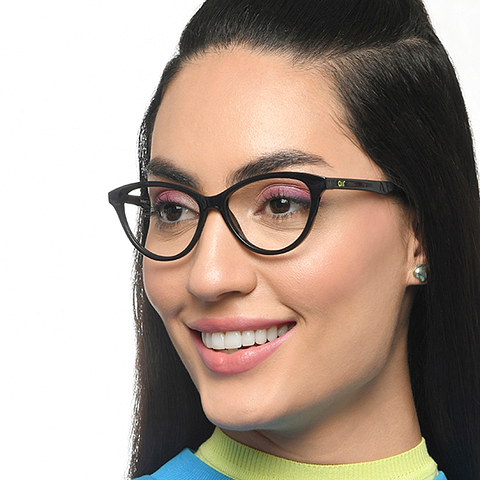 Lenskart Air Online Black Full Rim Cat Eye left side