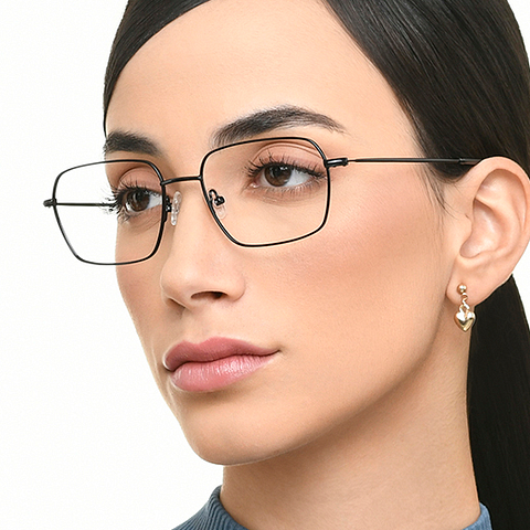 Lenskart BLU Screen Glasses Blue Block Zero Power Screen Glasses : Black Full Rim RectangleLenskart Blu LB E17375-C2 right side