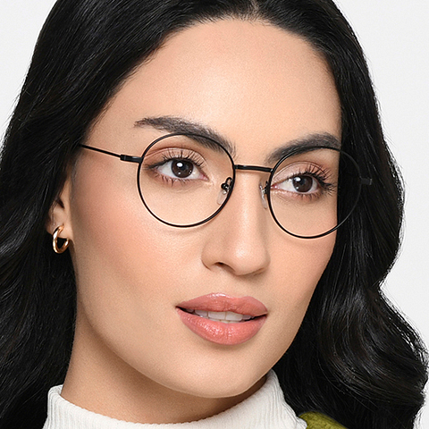 لينسكارت ستوديو أونلاين أسود حافة كاملة دائري left side