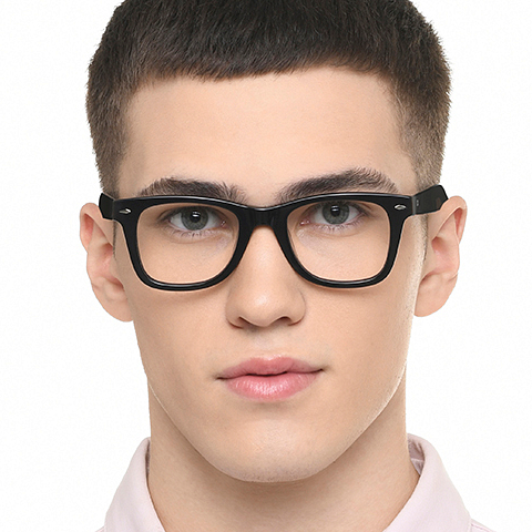 Lenskart Studio Online Black Full Rim Square left side Lenskart Studio Online Black Full Rim Square left side