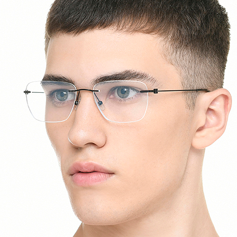 Lenskart Air Black Rimless Square left side