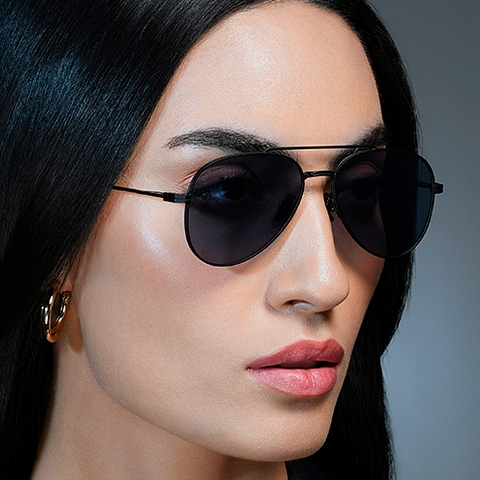 Lenskart STUDIO Black Full Rim Aviator left side Lenskart STUDIO Black Full Rim Aviator left side