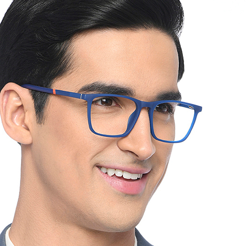 Lenskart BLU Screen Glasses Blue Block Zero Power Screen Glasses: Orange Full Rim Rectangle Lenskart Blu LB E16220-C3 right side