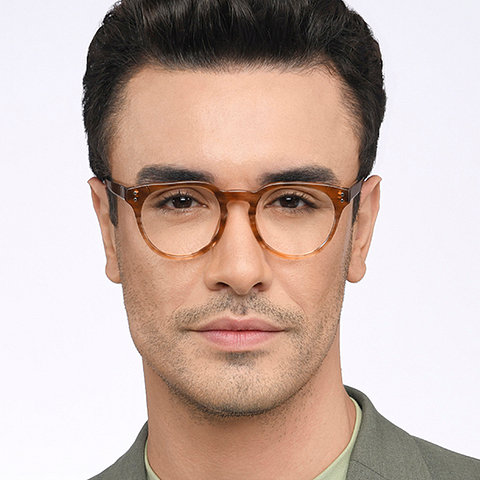 Lenskart BLU Screen Glasses Blue Block Zero Power Screen Glasses : Tortoise Full Rim Round Lenskart Blu-C2 LB E16064 right side