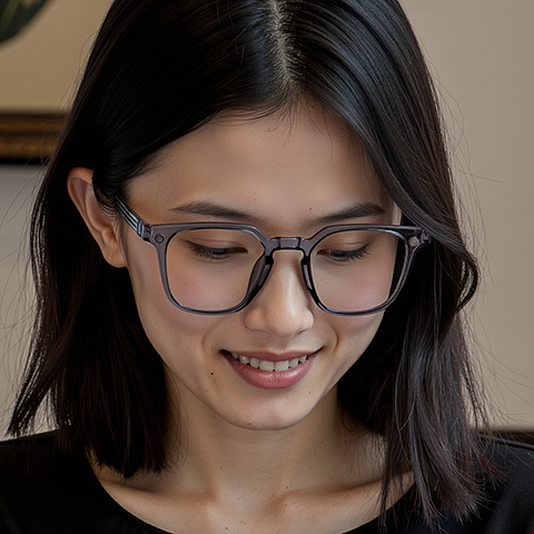 Lenskart Air Light Grey Full Rim Square right side