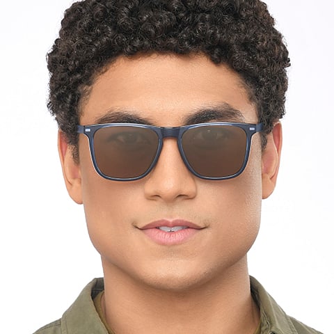 Lenskart Air Blue Transparent Full Rim Square right side