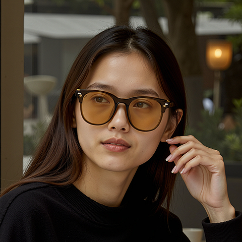 Lenskart Air Light Brown Full Rim Square right side