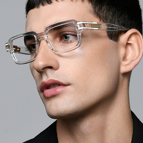 Lenskart Studio Online Crystal Transparent Full Rim Square right side