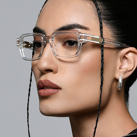 Lenskart Studio Online Crystal Transparent Full Rim Square left side