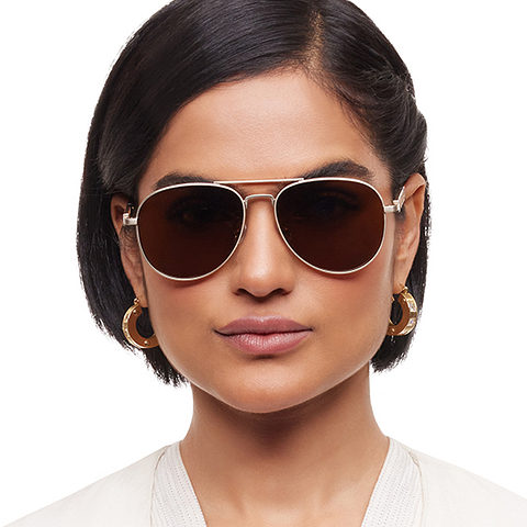 Lenskart Studio Online Gold Full Rim Aviator left side Lenskart Studio Online Gold Full Rim Aviator left side