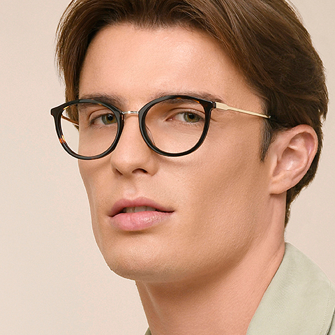 Le Petit Lunetier Gold Full Rim Round right side