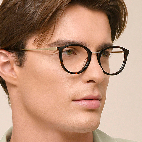 Le Petit Lunetier Gold Full Rim Round left side