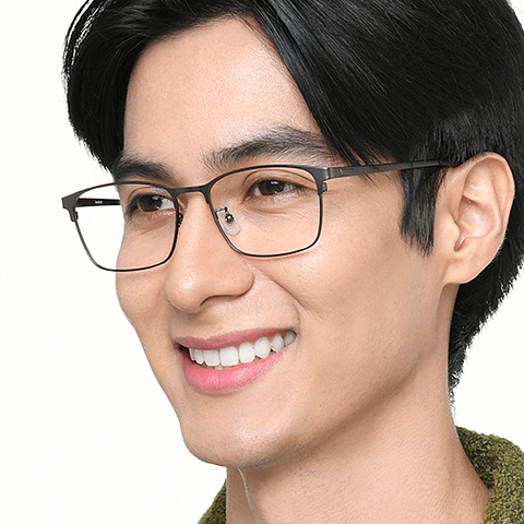Lenskart Light Gray Full Rim Square left side
