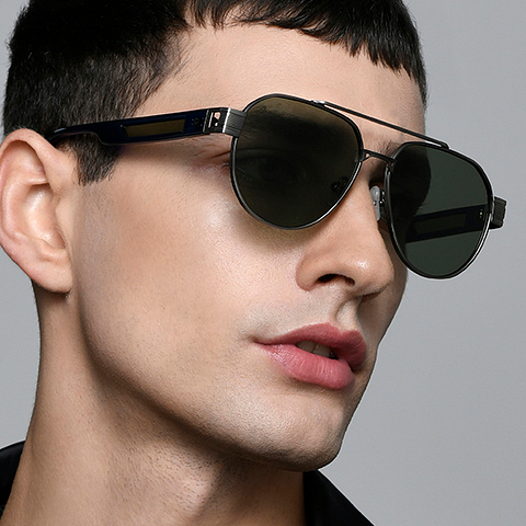 Lenskart Studio Online Mid Gunmetal Full Rim Aviator left side Lenskart Studio Online Mid Gunmetal Full Rim Aviator left side