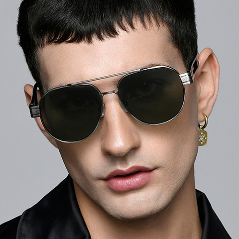 Lenskart Studio Online Mid Gunmetal Full Rim Aviator right side Lenskart Studio Online Mid Gunmetal Full Rim Aviator right side