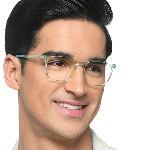 Lenskart Air Green Transparent Full Rim Round right side