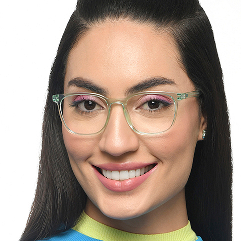 Lenskart Air Green Transparent Full Rim Round right side