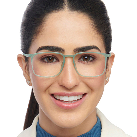 Lenskart Air Online Green Transparent Full Rim Rectangle right side Lenskart Air Online Green Transparent Full Rim Rectangle right side