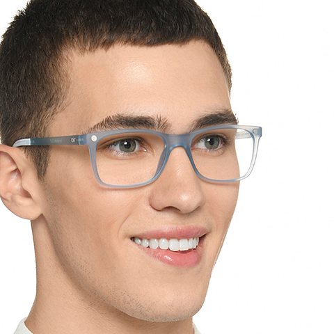 Lenskart Air Online Sky Blue Full Rim Rectangle left side Lenskart Air Online Sky Blue Full Rim Rectangle left side
