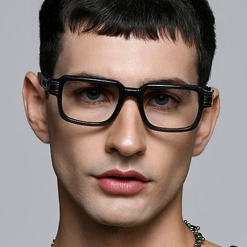 Lenskart Studio Online Light Gray Full Rim Square right side