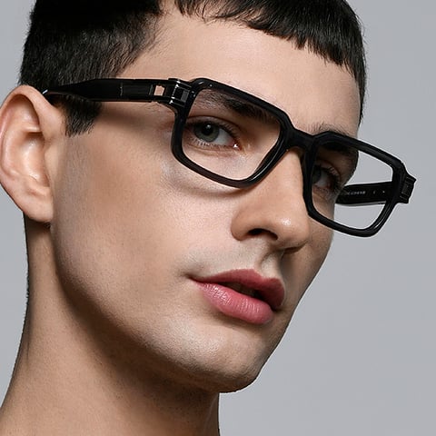 Lenskart Studio Online Light Gray Full Rim Square left side