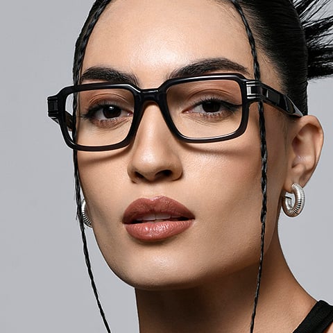Lenskart Studio Online Light Gray Full Rim Square left side