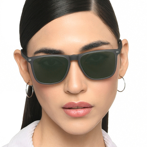 Lenskart Air Light Gray Full Rim Square left side