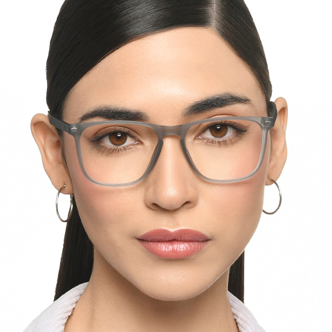 Lenskart Air Light Gray Full Rim Square right side