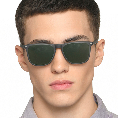 Lenskart Air Light Gray Full Rim Square right side