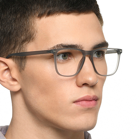 Lenskart Air Light Gray Full Rim Square right side