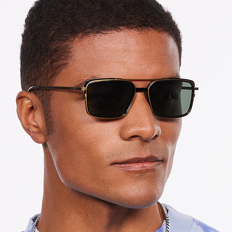 Lenskart Studio Online Black Full Rim Rectangle left side