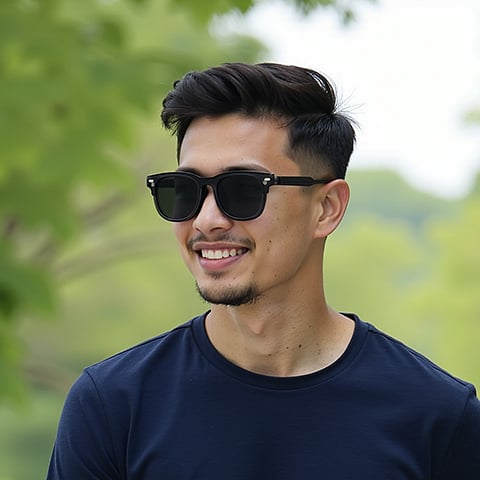 Lenskart Air Gray Transparent Full Rim Square left side