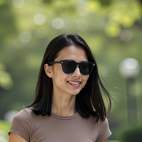 Lenskart Air Gray Transparent Full Rim Square right side