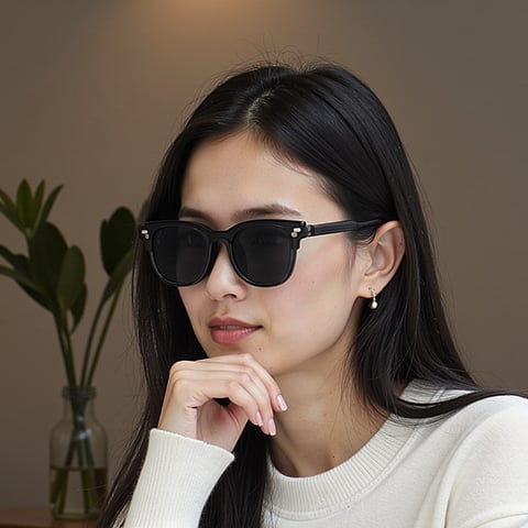 Lenskart Air Gray Transparent Full Rim Square right side