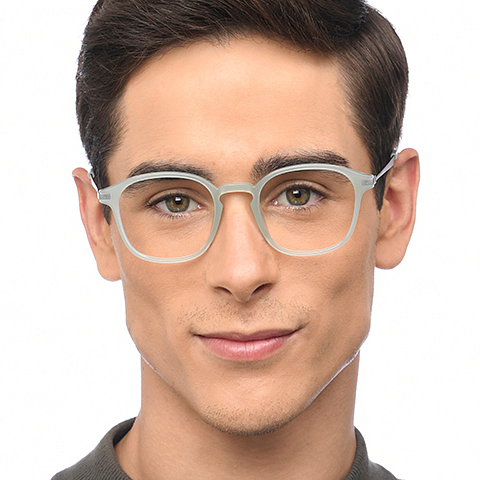 Lenskart Air Online Gray Transparent Full Rim Round left side