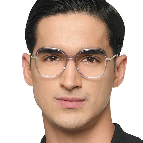 Le Petit Lunetier Crystal Transparent Full Rim Square right side