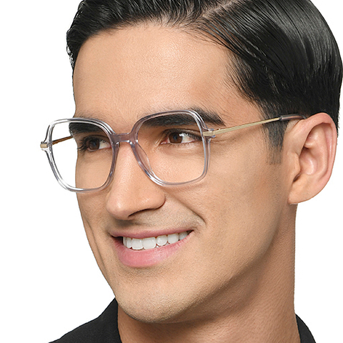 Le Petit Lunetier Crystal Transparent Full Rim Square left side