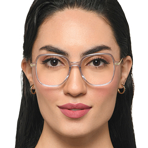 Le Petit Lunetier Crystal Transparent Full Rim Square right side