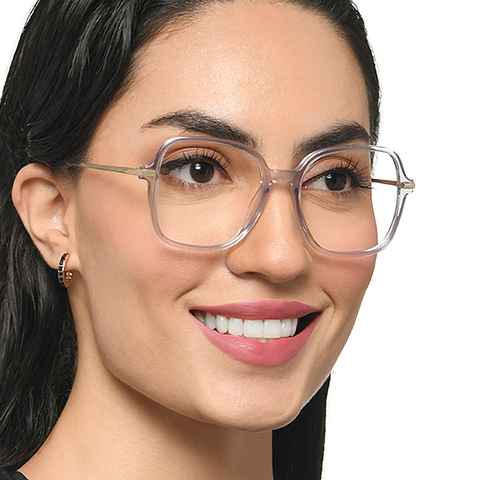 Le Petit Lunetier Crystal Transparent Full Rim Square left side