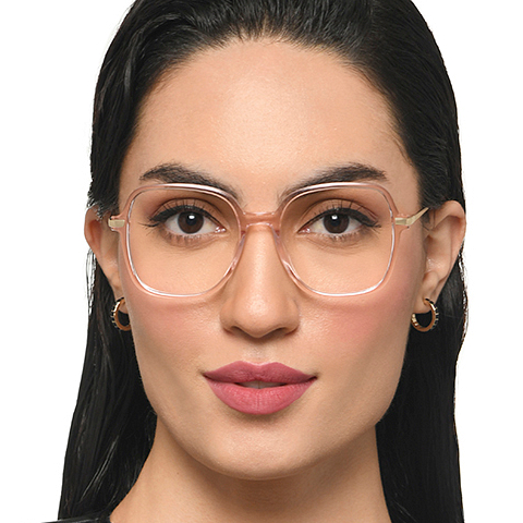 Le Petit Lunetier Pink Full Rim Square left side