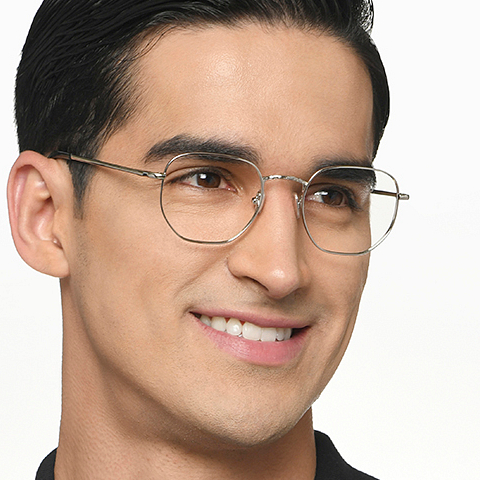 Le Petit Lunetier Silver Full Rim Geometric right side