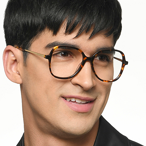 Le Petit Lunetier Tortoise Full Rim Geometric right side